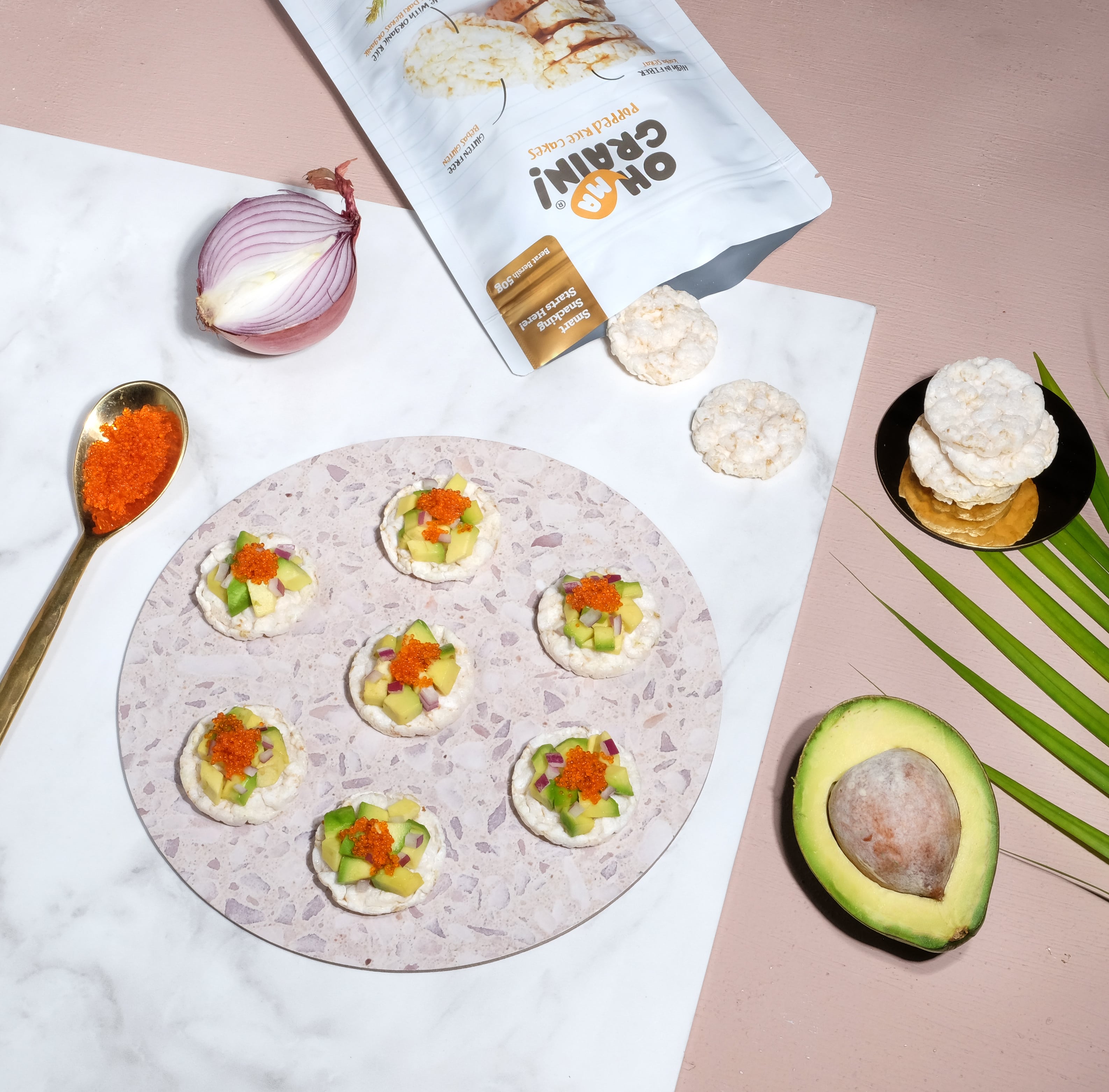 Oh Ma Grain! Original with Avocado, Ebiko & Red Onion
